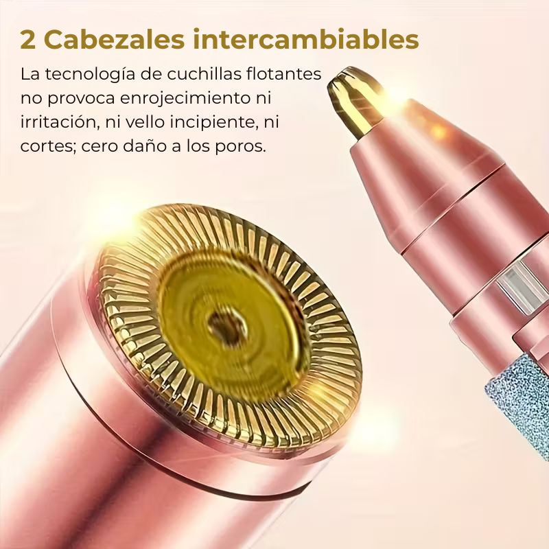 DepiLuxe | Depilador 2 En 1 Cejas Y Facial Recargable Portátil
