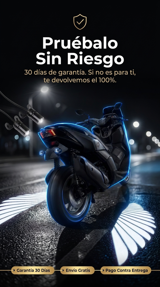 Alas LED Ángel para Moto y Carro — Kit x2 Proyectores | Efecto WOW de Noche