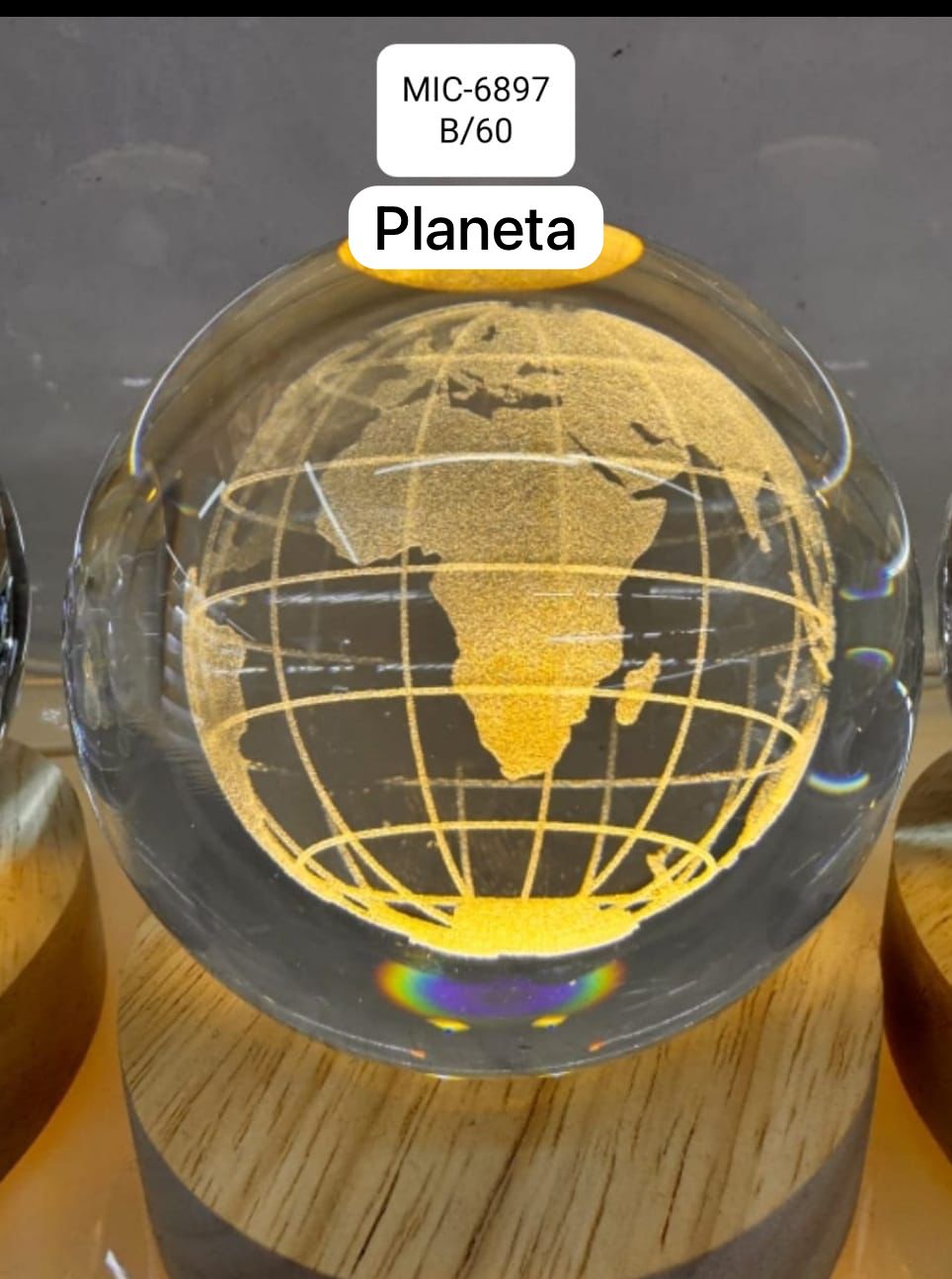 Lampara Esfera Bola de Cristal Saturno