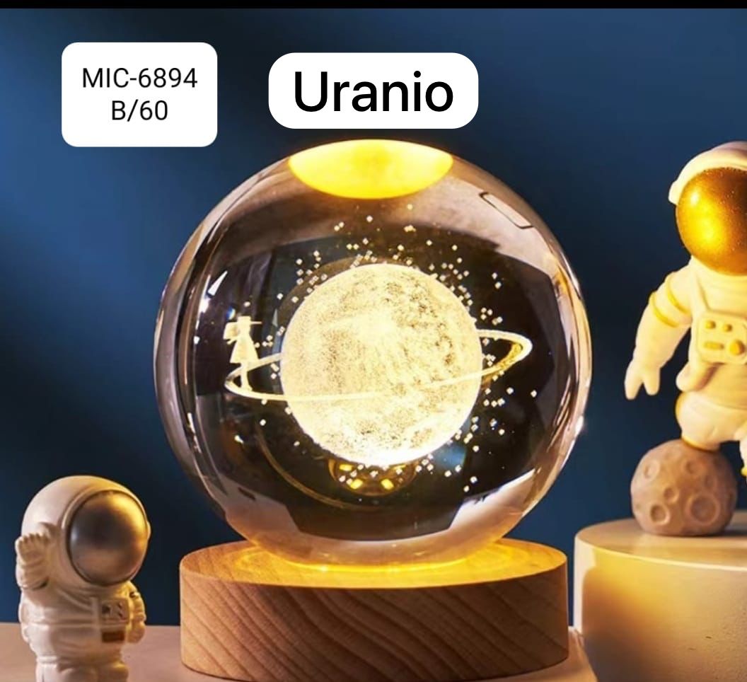 Lampara Esfera Bola de Cristal Saturno