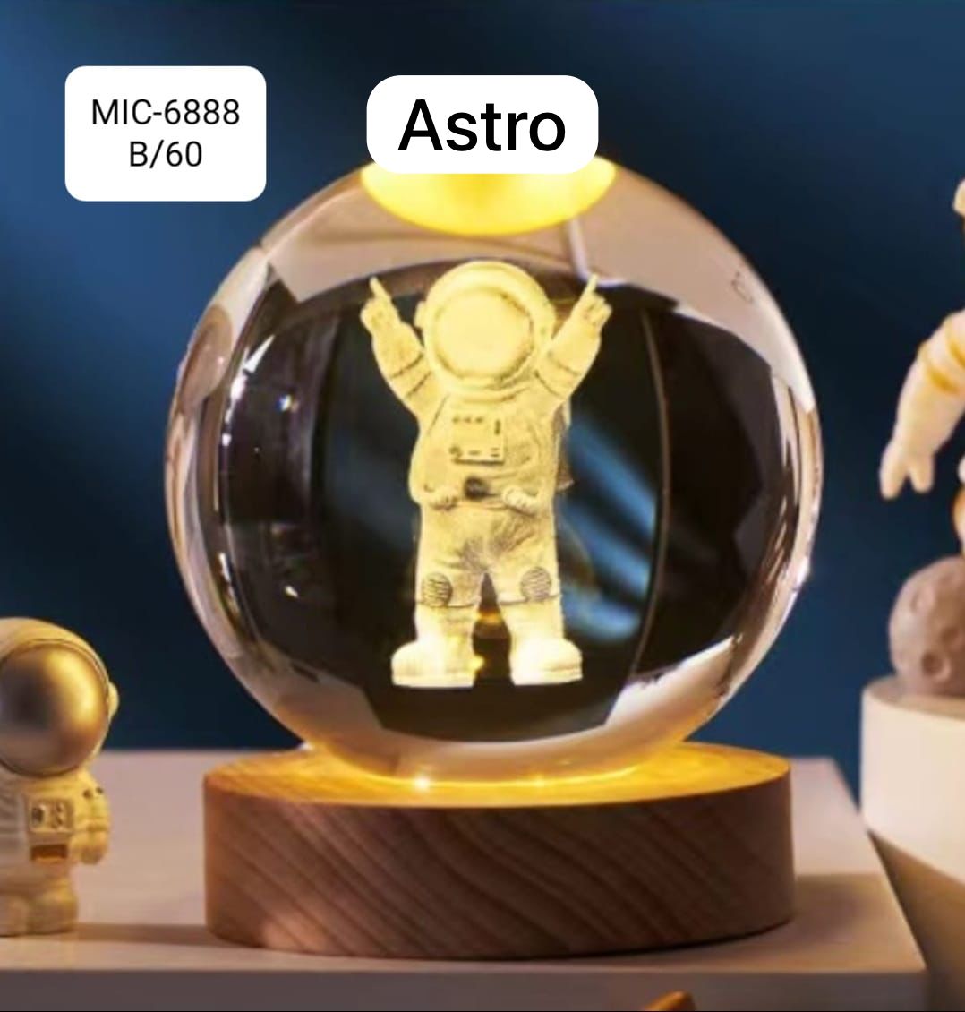Lampara Esfera Bola de Cristal Saturno