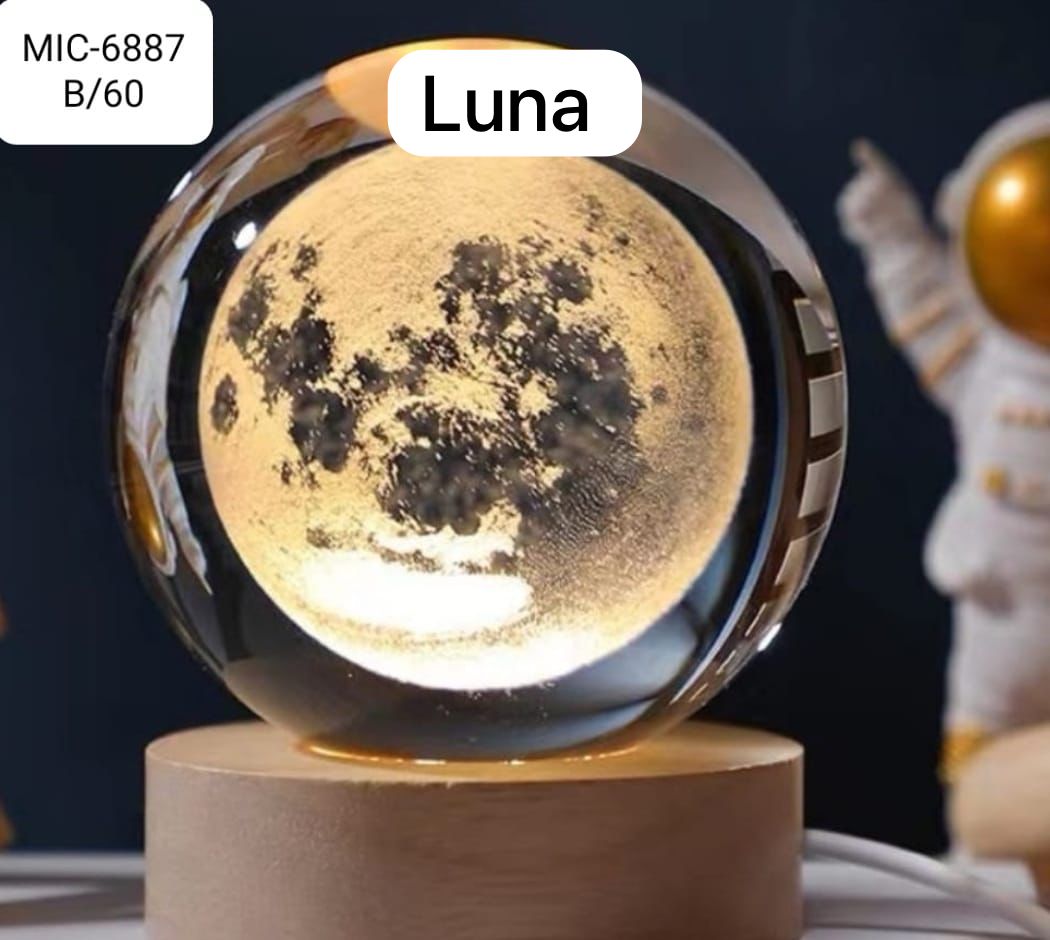 Lampara Esfera Bola de Cristal Saturno
