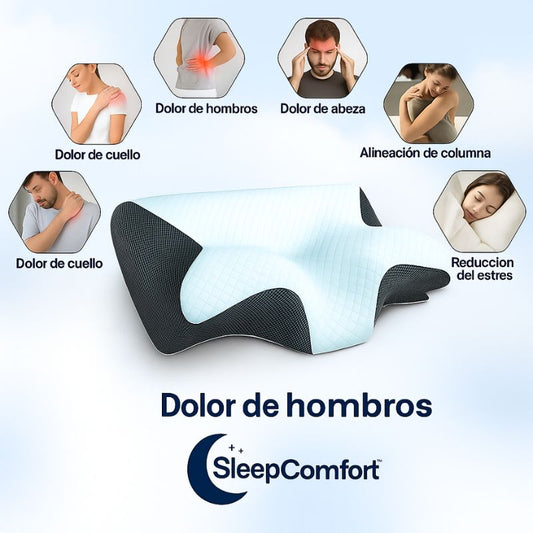 SleepComfort™ | Almohada Cervical Que se Adapta a Tu Postura Mientras Duermes