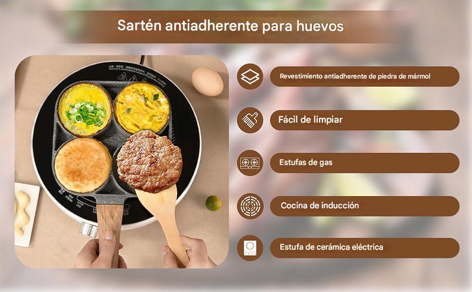 Sarten profesional  4 puestos