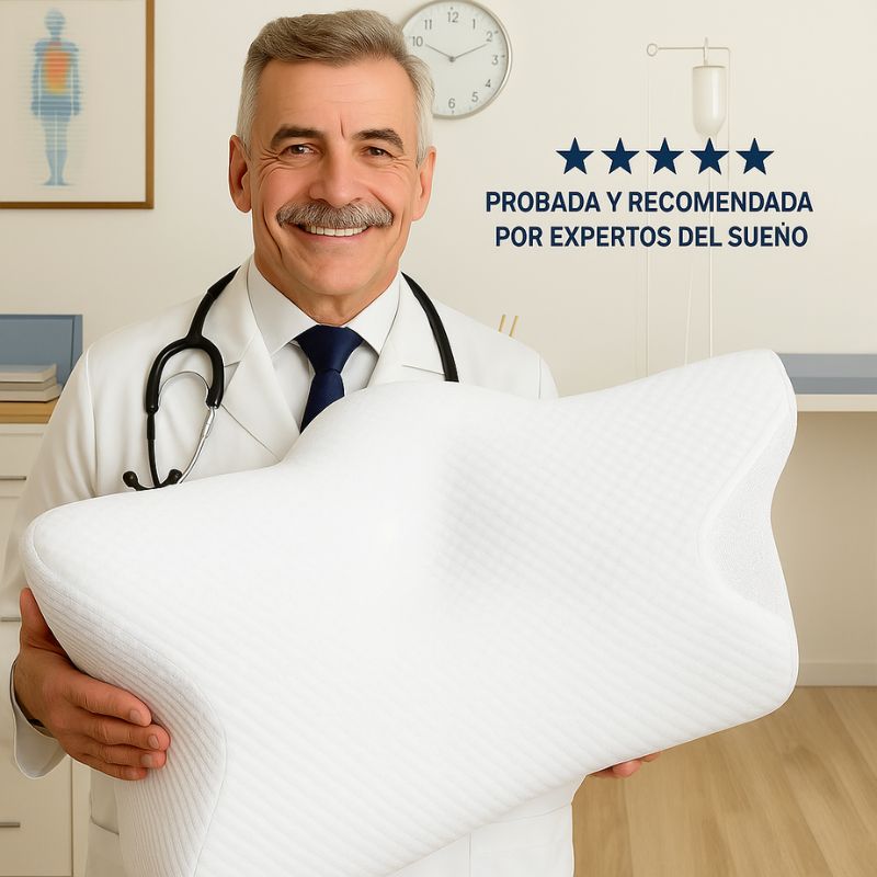 SleepComfort™ | Almohada Cervical Que se Adapta a Tu Postura Mientras Duermes