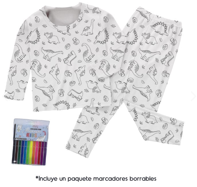 Pijama Infantil para Colorear
