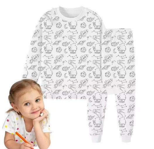 Pijama Infantil para Colorear