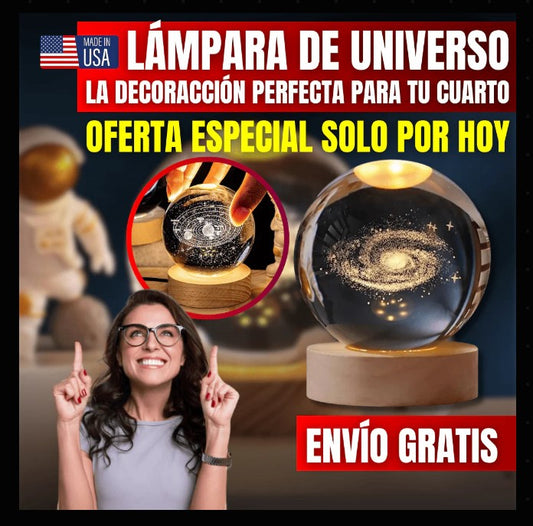 Lampara Esfera Bola de Cristal Saturno