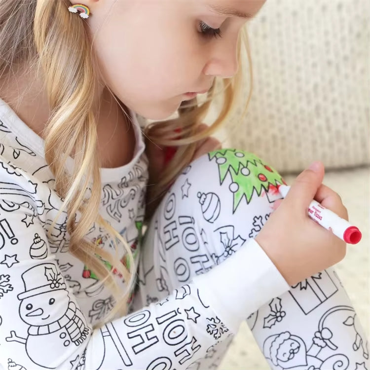 Pijama Infantil para Colorear