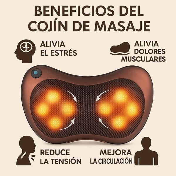 Shiatsu Relax Pro | Cojín Masajeador Multiusos con Calor