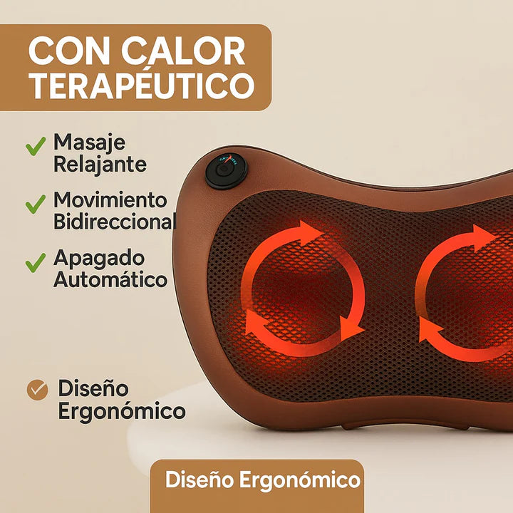 Shiatsu Relax Pro | Cojín Masajeador Multiusos con Calor
